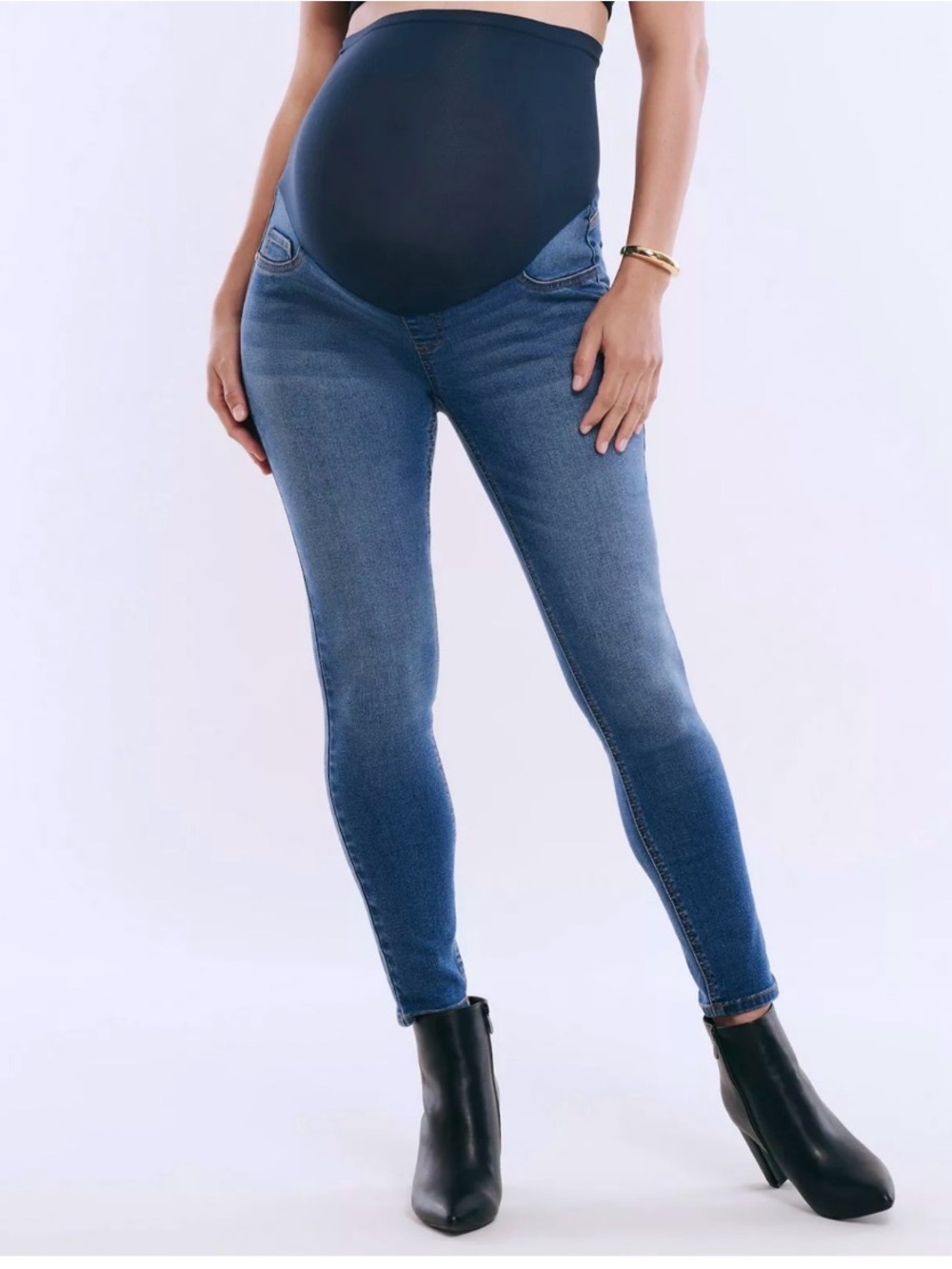 Motherhood maternity ankle skinny jeggings medium wash